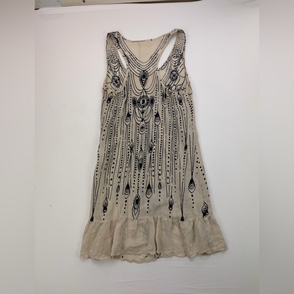 UO Silence + Noise Flapper Inspired Silky Ruffle Hem Tank Dress XS - Picture 8 of 9